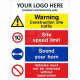 Warning Construction Site Traffic Multi Message Safety Board