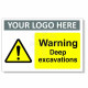Warning Deep Excavations Sign