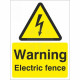 Warning Electric Fence Safety Sign