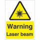 Warning Laser Beam Sign