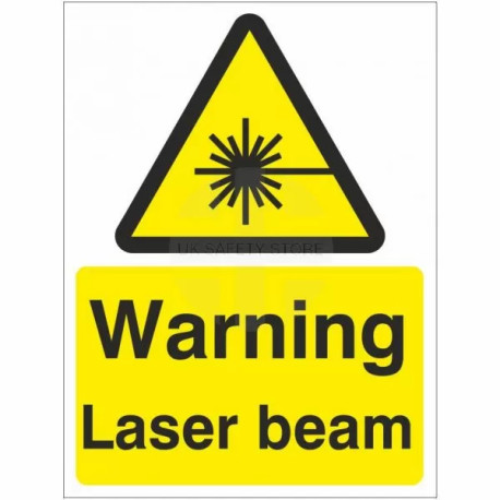 Warning Laser Beam Sign