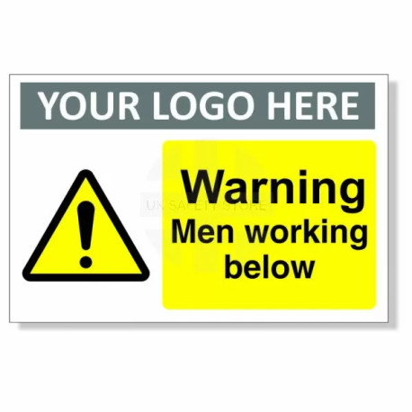 Warning Men Working Below Sign