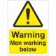 Warning Men Working Below Sign