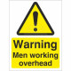 Warning Men Working Overhead Sign