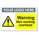 Warning Men Working Overhead Sign