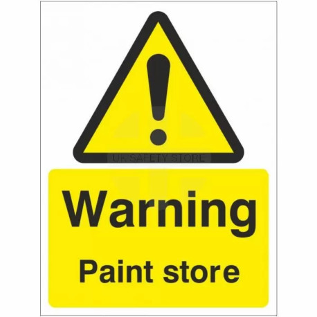 Warning Paint Store Sign