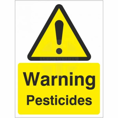 Warning Pesticides Sign