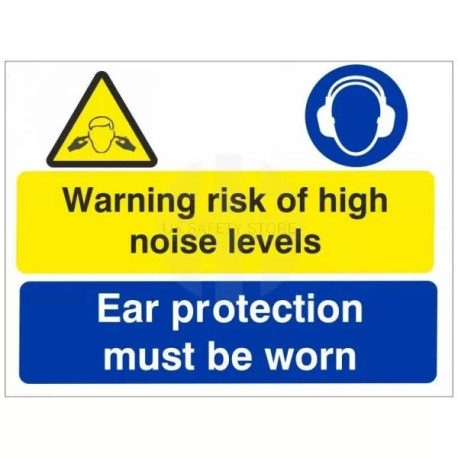 Warning Risk Of High Noise Levels Sign