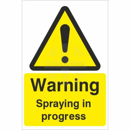 Warning Spraying In Progress Sign