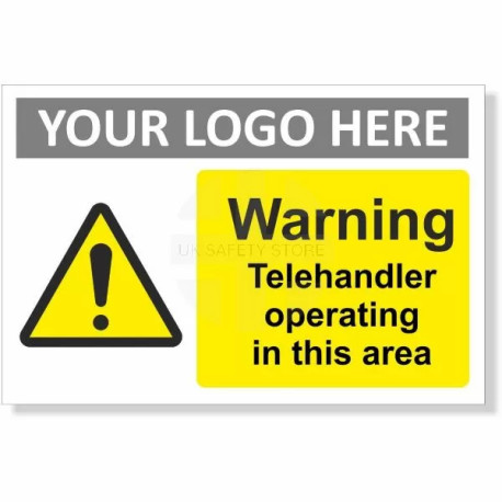 Warning Telehandler Operating In This Area Sign
