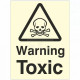 Warning Toxic Sign Glow In Dark