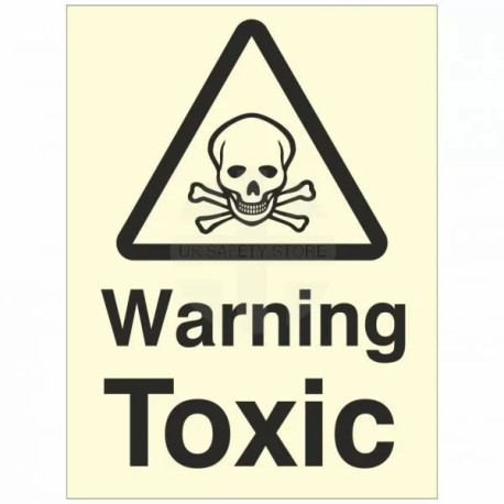 Warning Toxic Sign Glow In Dark