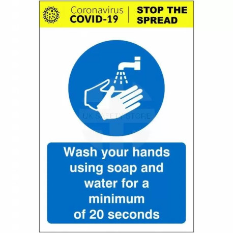 Wash You Hands With Soap And Water Covid 19 Sign