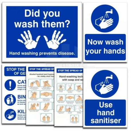 Wash Your Hands Hygiene Sign Pack