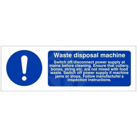 Waste Disposal Machine Sign