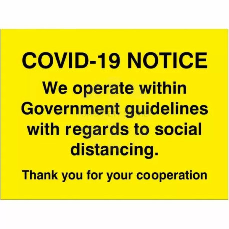 We Operate Within Government Guidelines Sticker