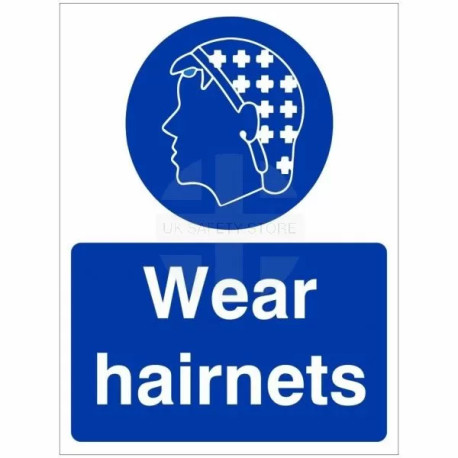 Wear Hairnets Hygiene Sign