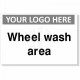 Wheel Wash Area Custom Logo Sign