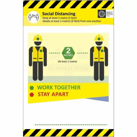 Work Together Stay Apart Covid 19 Sign