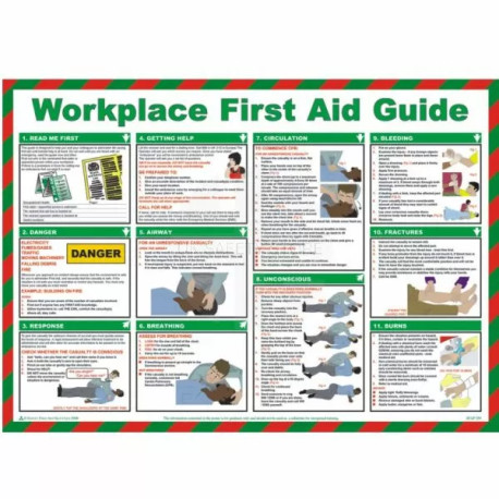 Workplace First Aid Guide Laminated Poster