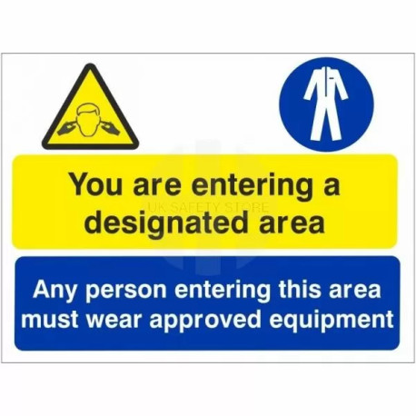 You Are Entering A Designated Area Sign