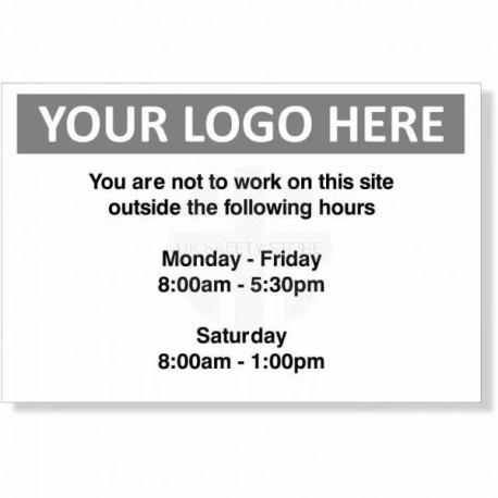 You Are Not To Work On This Site Custom Logo Sign