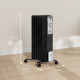 1.5kW Seven Fin Oil-Filled Radiator - Black