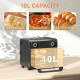 10L Air Fryer Oven, Mini Oven, Oil Free Cooking, Grill, Roast, Bake, with Adjustable Temperature, Timer, Dishwasher Safe, 1000W,
