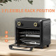 10L Air Fryer Oven, Mini Oven, Oil Free Cooking, Grill, Roast, Bake, with Adjustable Temperature, Timer, Dishwasher Safe, 1000W,
