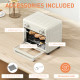 10L Air Fryer Oven, Mini Oven, Oil Free Cooking, Grill, Roast, Bake, with Adjustable Temperature, Timer, Dishwasher Safe, 1000W,
