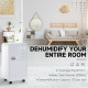 12L/Day Dehumidifier for Home, Laundry Room, Bedroom, Basement, Electric Moisture Air De-Humidifier with 4 Modes, Continuous Dra