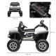 12V Licensed Mercedes-Benz Unimog, Kids Electric Ride on Car, with Remote Control, Horn, Light, MP3 - White