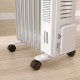 1500W Quiet Oil Filled Radiator, 7 Fin Energy Efficient Portable Electric Heater with 3 Heat Settings, Adjustable Thermostat, Sa
