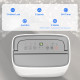 16L Multi-Mode Dehumidifier, with Wheels - White