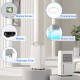 16L Multi-Mode Dehumidifier, with Wheels - White