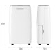 16L Multi-Mode Dehumidifier, with Wheels - White