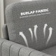 2 Seater Sofa, Channel Tufted Modern Fabric Couch, Comfy Upholstered Small Sofa Loveseat with Spring Cushion, Back Pillow, for L