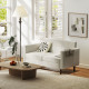 Two-Seater Linen-Look Sofa - Cream