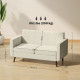 Two-Seater Linen-Look Sofa - Cream