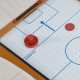 2.5FT Tabletop Air Hockey Game Table Wooden Portable Party Gaming Toy for Kids Children Adult