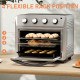 24L Air Fryer Oven, Mini Oven, Oil Free Cooking, Grill, Roast, Bake, with Adjustable Temperature, Timer, Touch Screen, Dishwashe