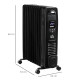 2500W Digital Display Oil Filled Radiator, 11 Fin Portable Electric Heater with Timer, Adjustable Thermostat, Three Heat setting