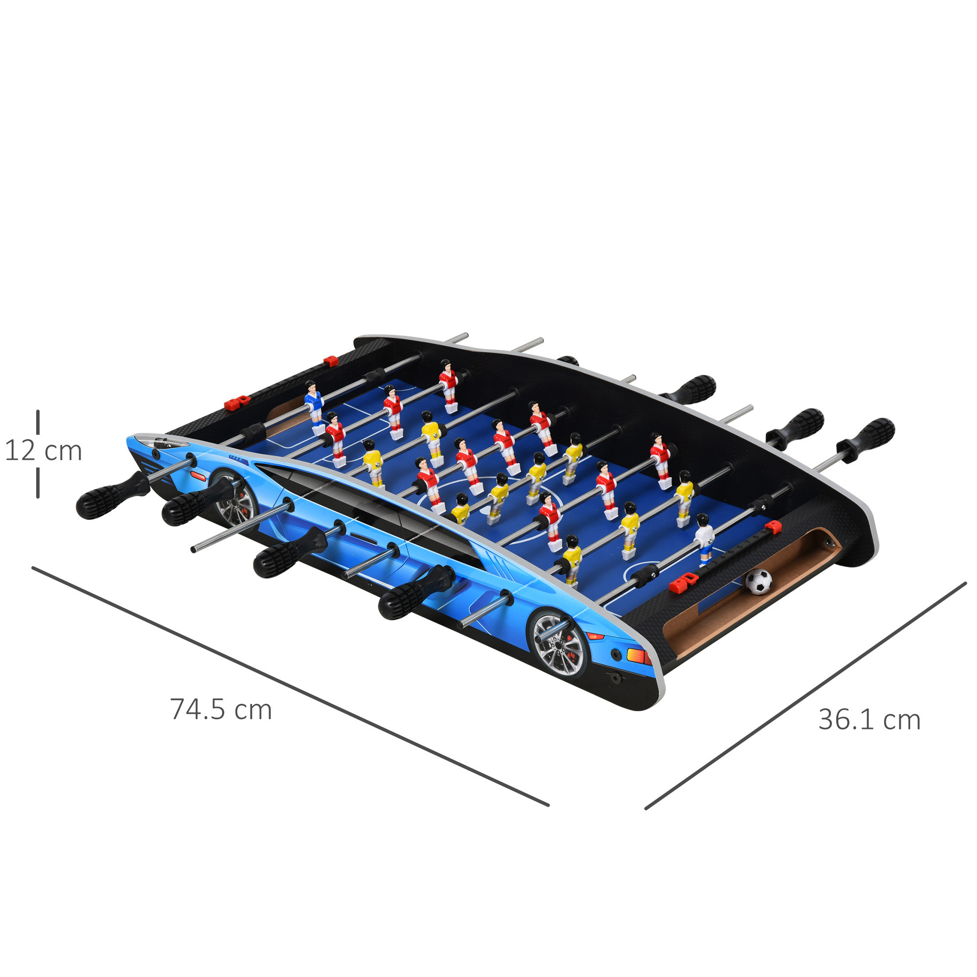 29 Inch Mini Tabletop Football Foosball Gaming Table  Play Fun Game Toy 74.5L x 36.1W x 12H CM