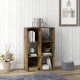3-tier 6 Cubes Storage Unit Particle Board Cabinet Bookcase Organiser Home Office Shelves Rustic Brown