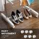 3-Tier Clothes Airer, Foldable Clothes Drying Rack, Stainless Steel Indoor and Outdoor Clothes Dryer with Wheels and Wings, Easy