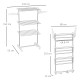 3-Tier Clothes Airer, Foldable Clothes Drying Rack, Stainless Steel Indoor and Outdoor Clothes Dryer with Wheels and Wings, Easy