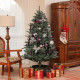 6ft Artificial Christmas Tree, with Purple Decorations and Lights