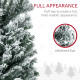 7.5&#039; Artificial Prelit Christmas Trees Holiday Décor with Colourful LED Lights, Flocked Tips, Berry, Pine Cone