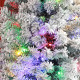 7ft Snowy Artificial Christmas Tree, with Lights, Decorations and Pine Cones