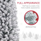 7ft Snowy Artificial Christmas Tree, with Lights, Decorations and Pine Cones